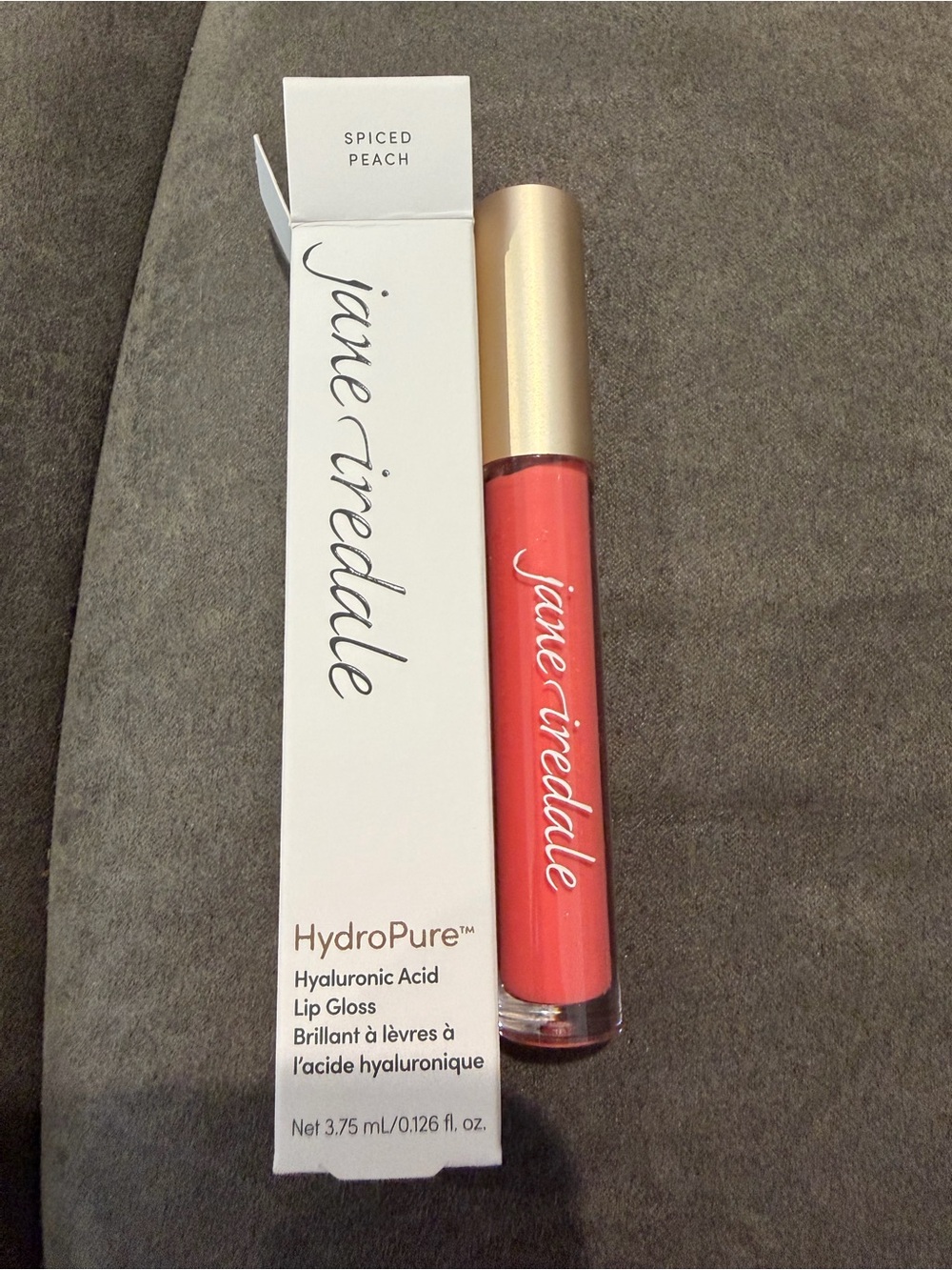 New Jane Iredale HydroPure Hyaluronic Acid Lip Gloss - Spiced Peach